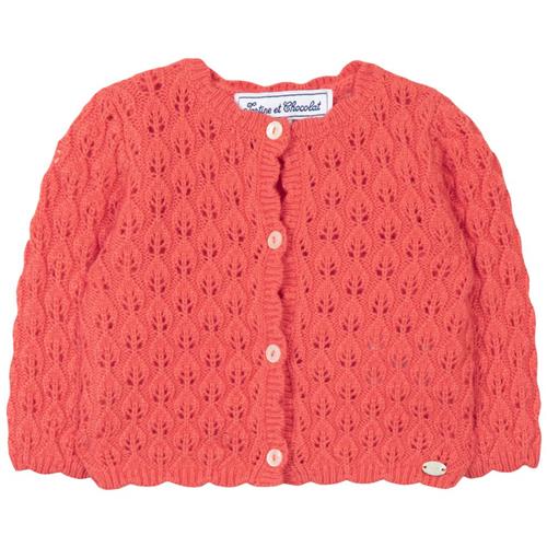 Se Tartine et Chocolat Cardigan Koralrød | Rød | 4 years ved Babyshop