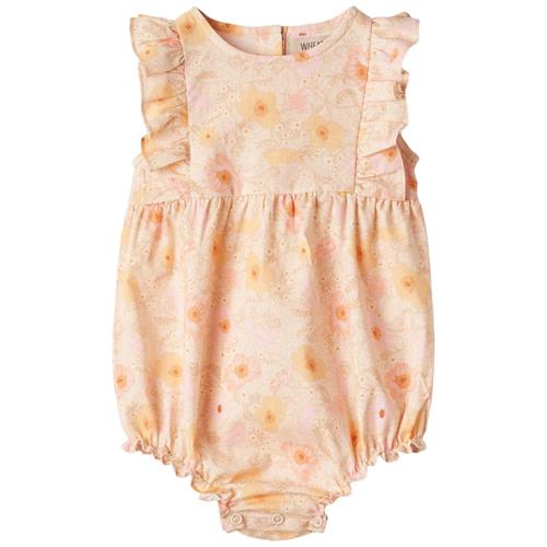 Wheat Emmaline Romper Alabaster Flower Bobbles | Lyserød | 74 cm