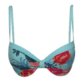 Esprit Peony Beach Padded Push Up Bikini Turkis Mønster B 38 Dame