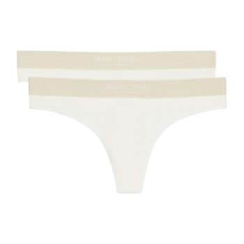 Marc O'Polo Marc O Polo Casual Thong Trusser 2P Hvid bomuld Medium Dame