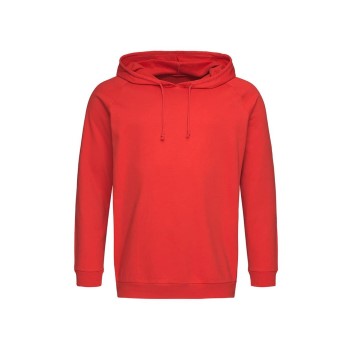 Stedman Hooded Sweatshirt Unisex Rød bomuld Large