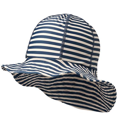 Se Wheat Wheat Badehat - UV40+ - Indigo Stripe ved KidsWorld