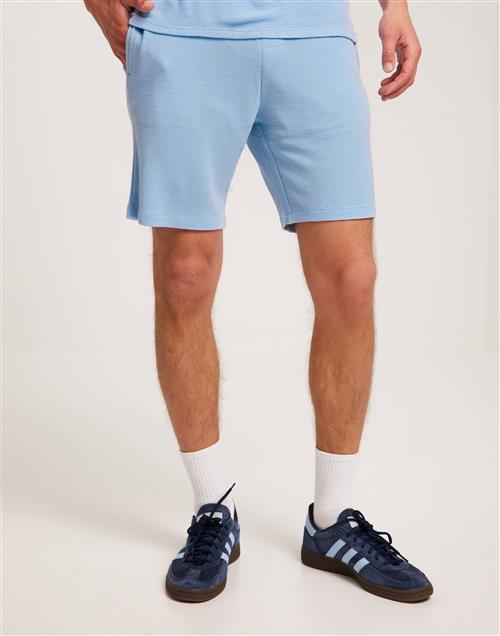 BOSS Rib Shorts 10257344 01 Joggingshorts Blå