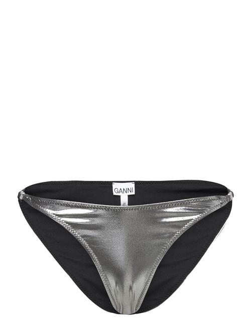 Ganni Recycled Shine Emblem Mini Briefs Ganni Silver