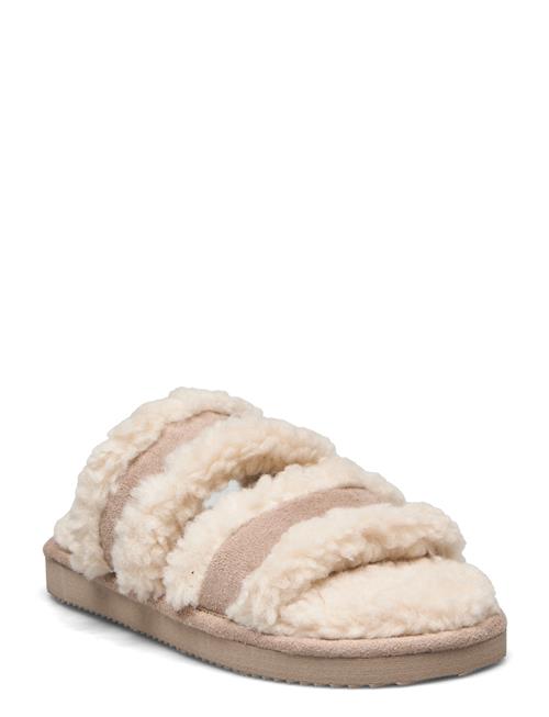 Hunkemöller Sofia Teddy Double Strap Slipper Hunkemöller White