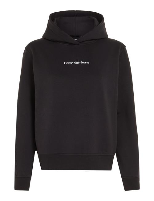 Se Calvin Klein Jeans Institutional Regular Hoodie Calvin Klein Jeans Black ved Booztlet