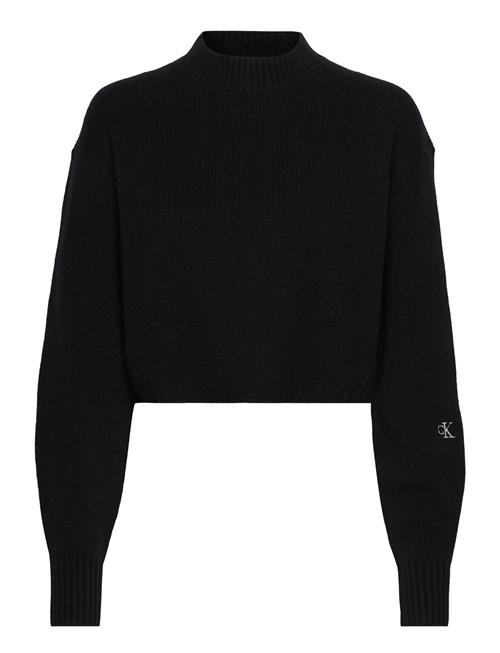 Se Calvin Klein Jeans Short Lambswool Sweater Calvin Klein Jeans Black ved Booztlet