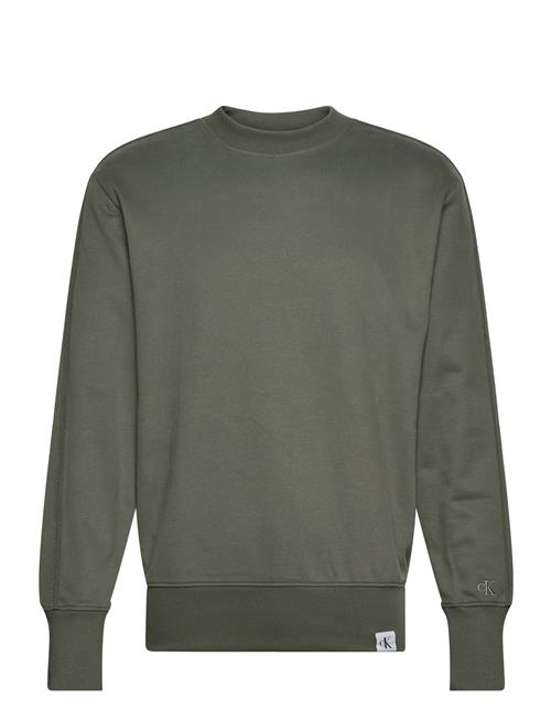 Calvin Klein Jeans Woven Tab Crew Neck Calvin Klein Jeans Green