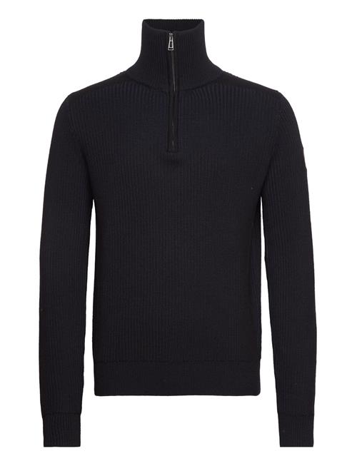 Se Belstaff Stanley Quarter Zip Jumper Belstaff Black ved Booztlet