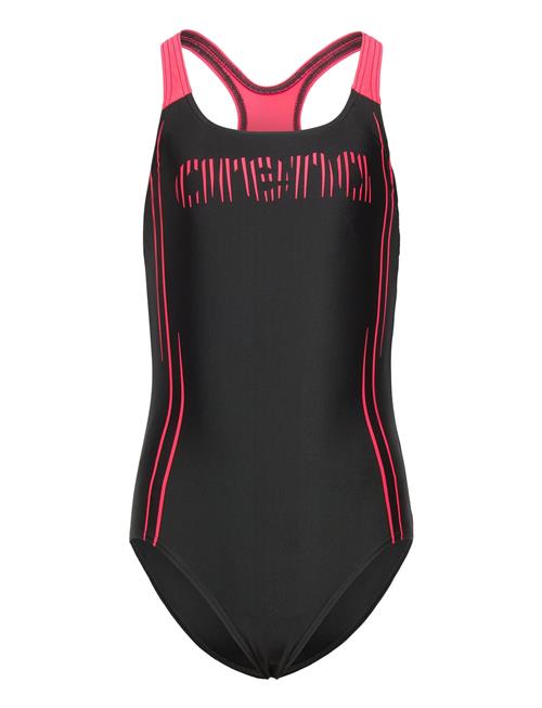 Arena Girl's Swimsuit Swim Pro Back Graphic Black-Fluo R Arena Black