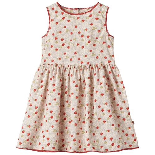 Se Wheat Thelma Mønstret Kjole Rose Strawberries | Lyserød | 122 cm ved Babyshop