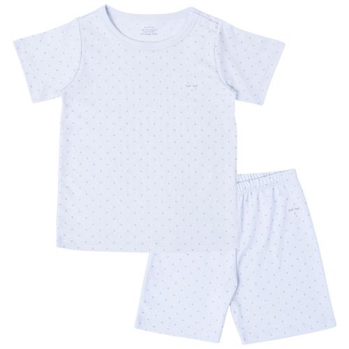 Se Livly Saturday Polkaprikmønstret T-shirt Og Shorts Sæt Blå | Blå | 86/92 cm ved Babyshop