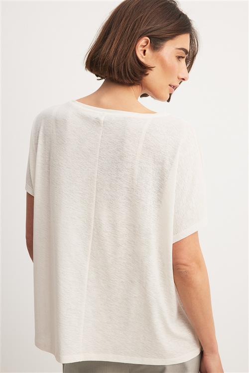 Sheer Kimono Sleeve T-shirt - Offwhite