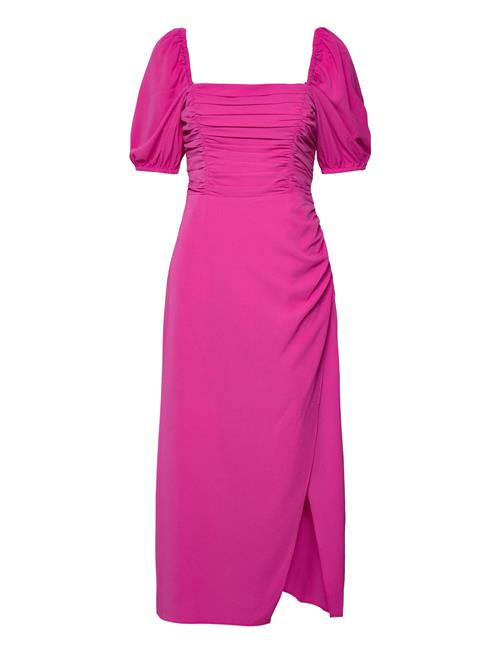 French Connection Afina Verona Ruched Midi Dress French Connection Pink