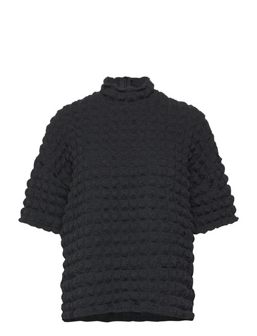Slfmonika Ss High Neck Top B Selected Black