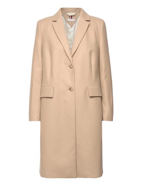 Classic Light Wool Blend Coat Tommy Hilfiger Beige