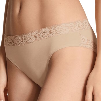 Calida Trusser Natural Comfort Lace Brief Beige bomuld Medium Dame