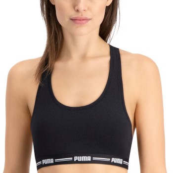 Puma Bh Iconic Racer Back Bra Sort Large Dame