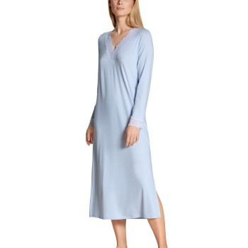 Calida Elegant Dreams Long Nightdress Lyseblå modal Large Dame