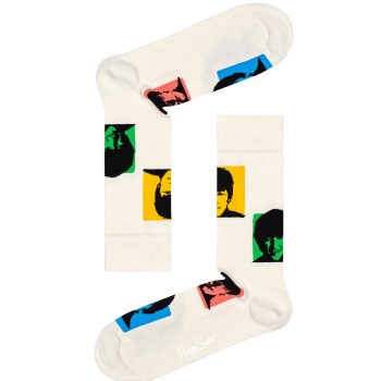 Happy socks Strømper 2P Beatles Silhouettes Sock Hvid bomuld Str 41/46