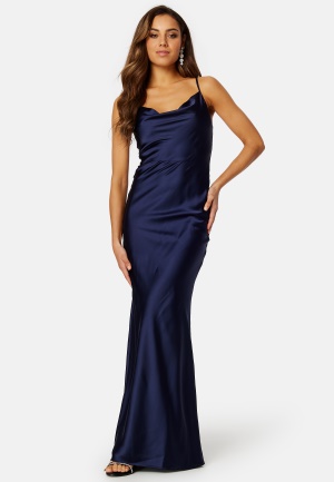 Bubbleroom Occasion Mercie Waterfall Gown Dark blue 42