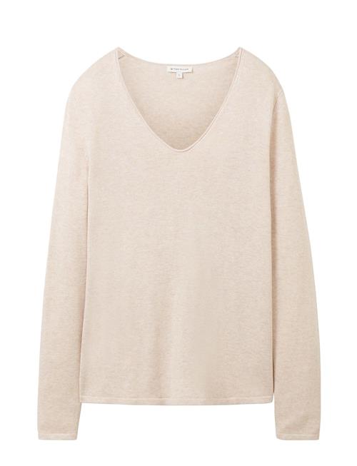 Se Tom Tailor Sweater Basic V-Neck Tom Tailor Beige ved Booztlet