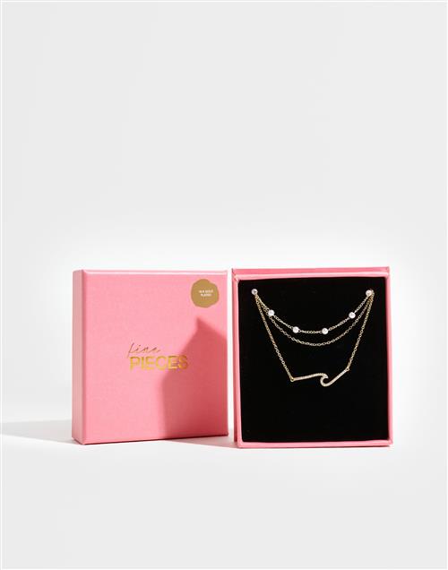 Se Pieces - Guld - Fpalip a Necklace Pack Plated Sww ved Nelly