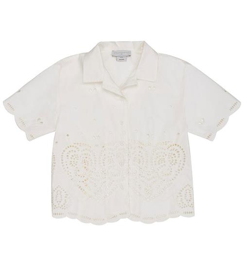 Stella McCartney Kids Skjorte - Ivory m. HulmÃ¸nster