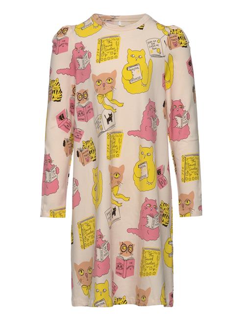 Cats Aop Ls Dress Mini Rodini Patterned