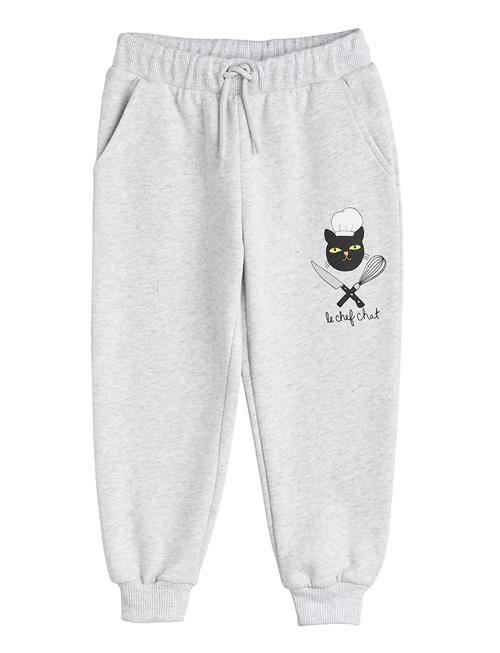 Se Mini Rodini Chef Cat Sp Sweatpants Mini Rodini Grey ved Booztlet