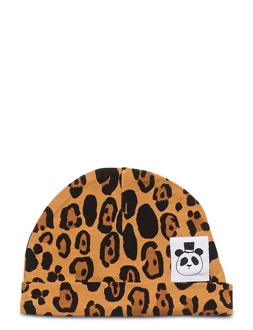 Basic Leopard Baby Beanie Mini Rodini Beige