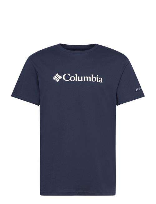 Se Columbia Sportswear Csc Basic Logo Short Sleeve Columbia Sportswear Navy ved Booztlet