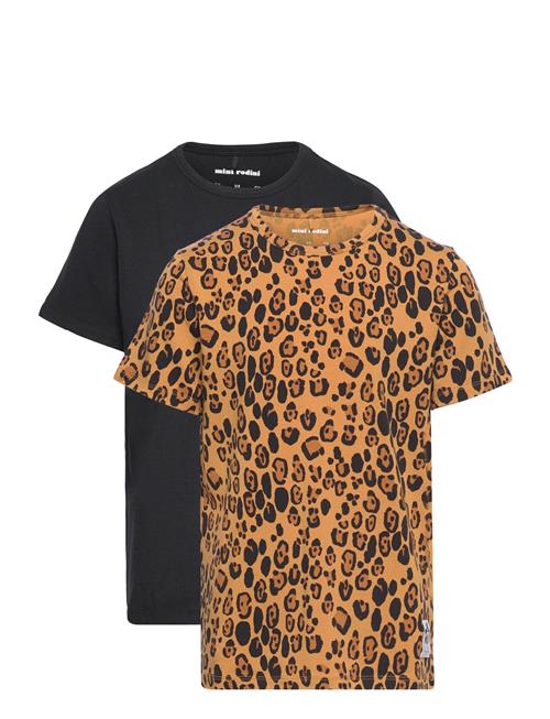 Basic Leopard Ss Tee 2-Pack Mini Rodini Black