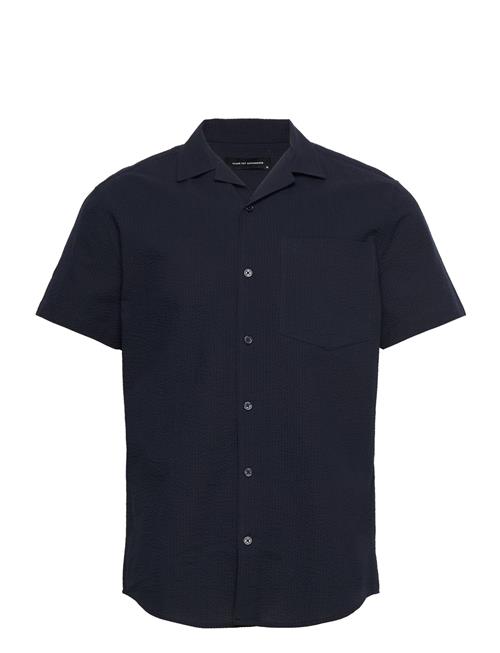 Bowling Julius Seersucker Shirts Ss Clean Cut Copenhagen Navy
