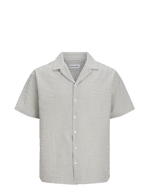 Jack & Jones Jjaydan Seersucker Resort Shirt Ss Jack & J S White