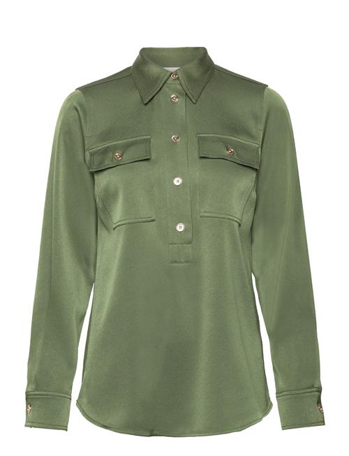 Se Michael Kors Satin Pull Over Tunic Michael Kors Green ved Booztlet