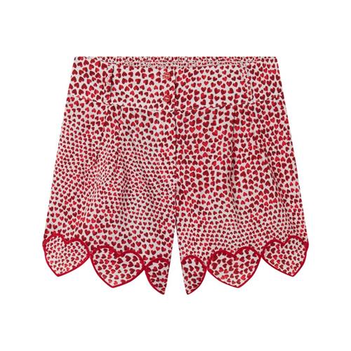 Stella McCartney Kids Hjertemønstret Kortærmet Shorts Rød | Rød | 4 years