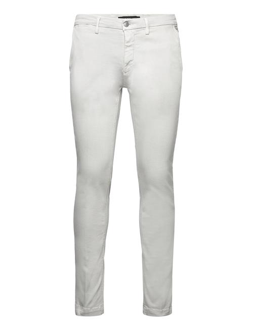 Replay Zeumar Trousers Slim Hyperchino Color Xlite Replay Grey