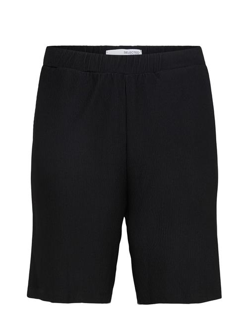 Slhloose-Plisse Shorts Ex Selected Black