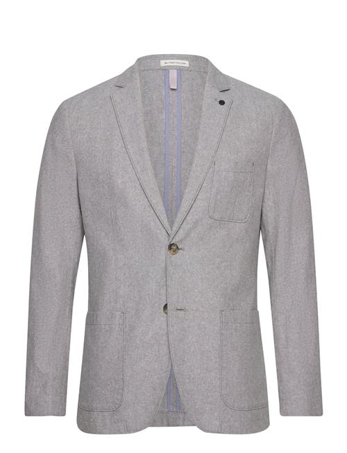 Cotton Linen Blazer Tom Tailor Grey