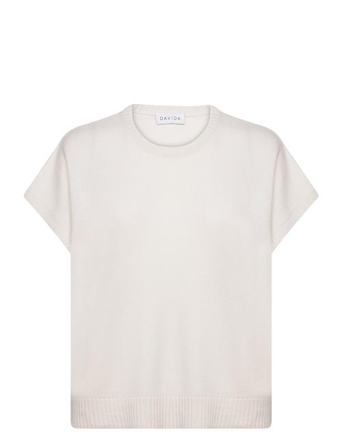 Se Davida Cashmere Cap Sleeve T-Shirt Davida Cashmere Cream ved Booztlet