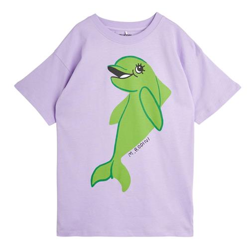 Mini Rodini GOTS Dolphin T-shirt Kjole Lilla | Lilla | 80/86 cm