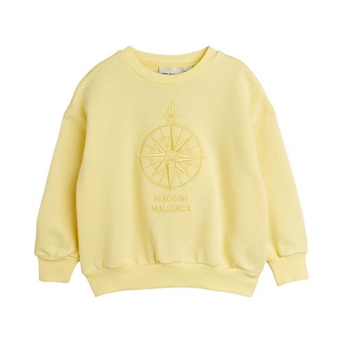 Mini Rodini GOTS Compass Broderet Sweatshirt Cremefarvet | Gul | 140/146 cm