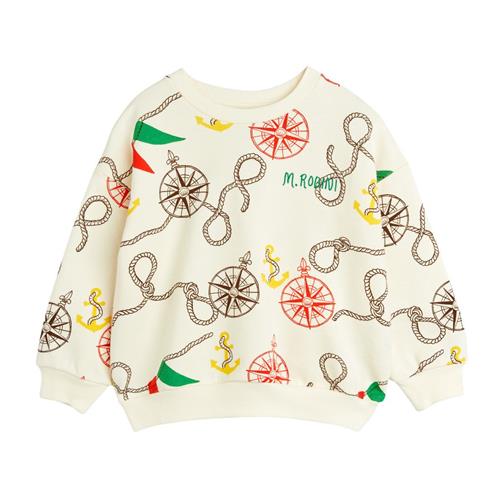 Mini Rodini GOTS Nautical Mønstret Sweatshirt Cremefarvet |  | 104/110 cm