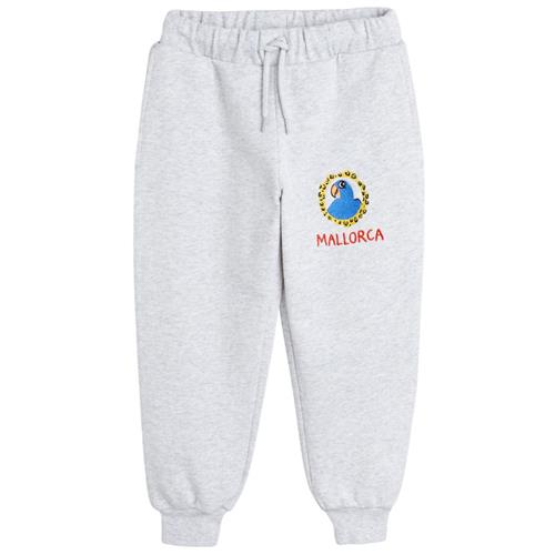 Se Mini Rodini GOTS Parrot Joggingbukser Gråmeleret | Grå | 80/86 cm ved Babyshop