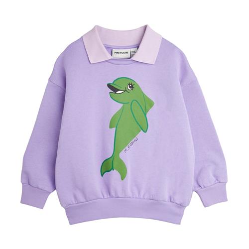 Mini Rodini GOTS Dolphin Sweatshirt Med Krave Lilla | Lilla | 80/86 cm