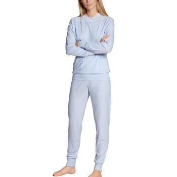 Calida Elegant Dreams Pyjama With Cuff Lyseblå modal Small Dame