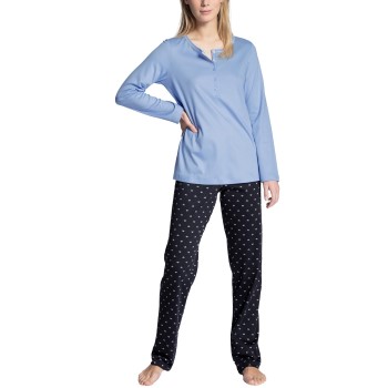 Calida Night Lovers Buttoned Pyjama Blå bomuld X-Large Dame