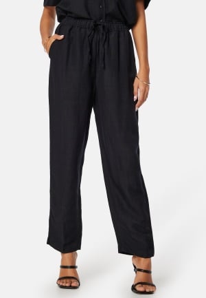 BUBBLEROOM Linen Blend Pants Black XS