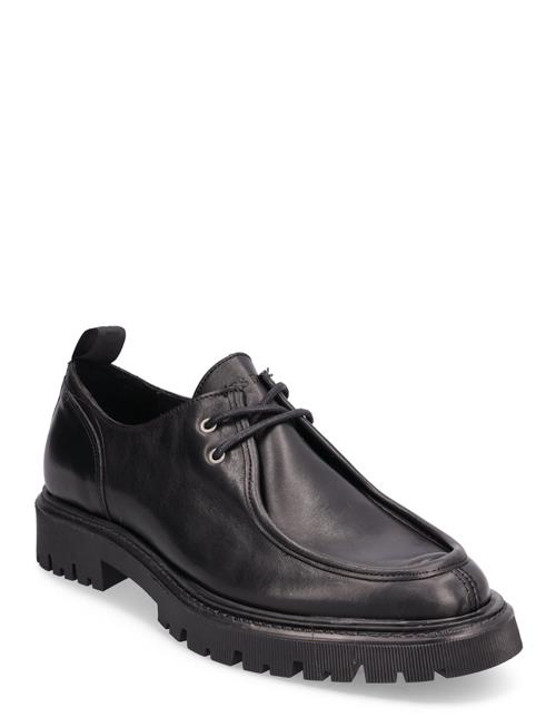 Les Deux Tatum Leather Moc Toe Shoe Les Deux Black